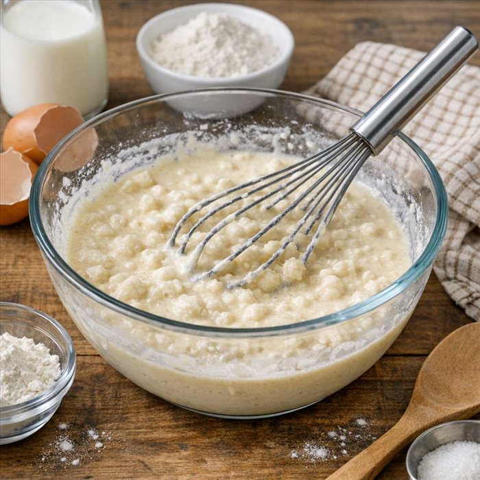Pourquoi ma pâte à crêpes fait-elle des grumeaux ? Causes et astuces