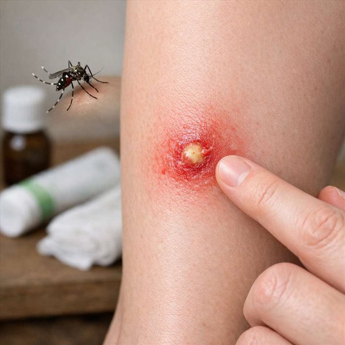 Comment reconnaître une piqûre de moustique infectée ?