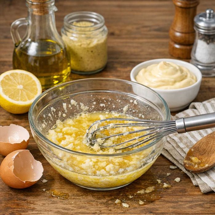Pourquoi ma mayonnaise ne prend-elle pas ? Causes et solutions