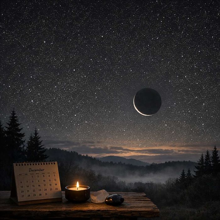 Nouvelle lune de décembre : date, symbolique et influences