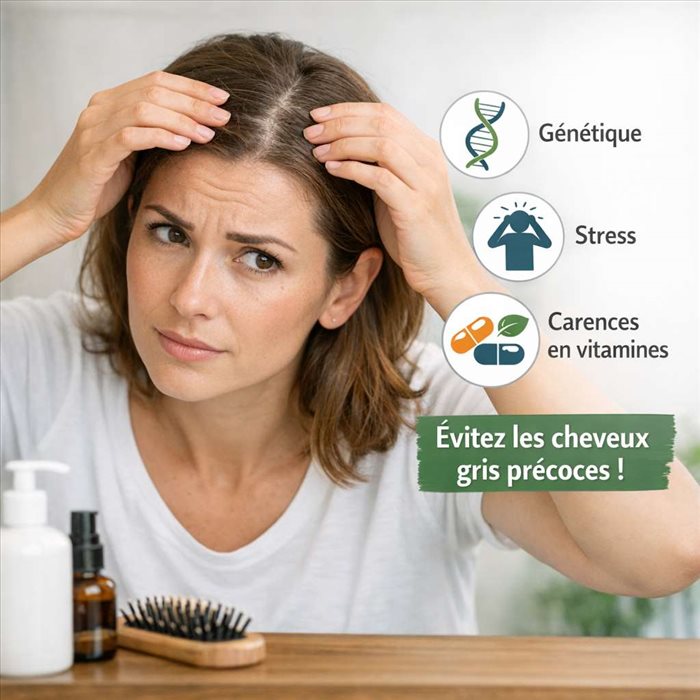 Comment éviter les cheveux gris précoces ? Causes et solutions